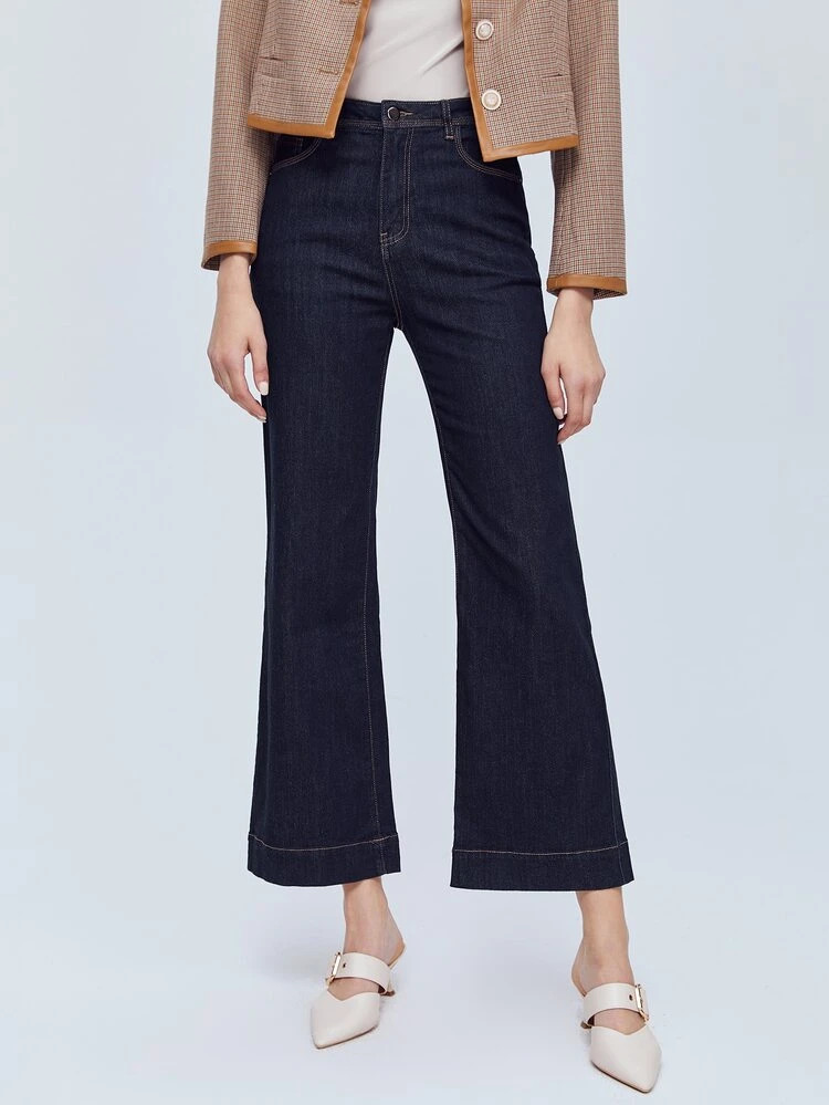 MOTF PREMIUM COTTON WIDE LEG JEANS | SHEIN