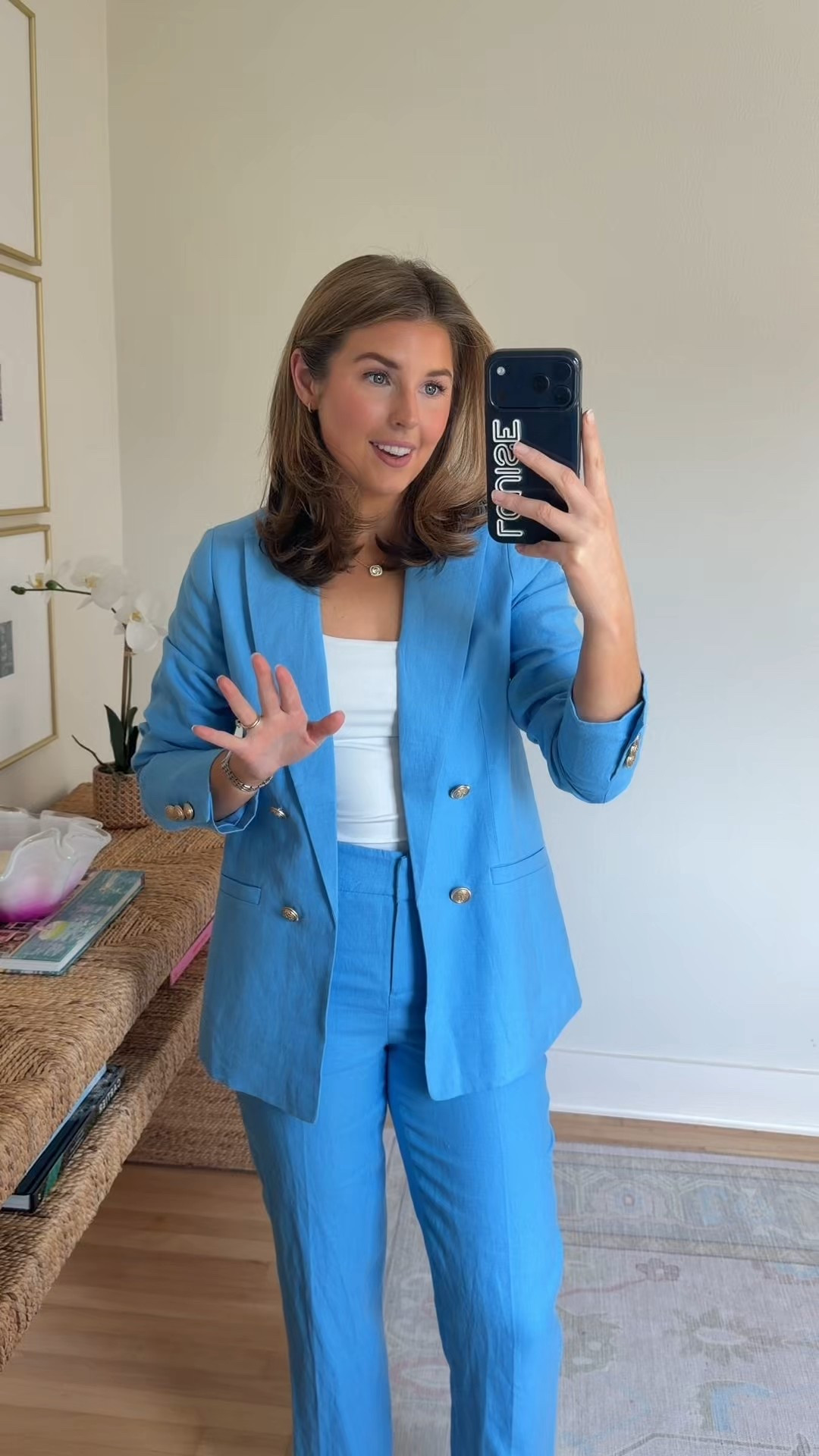 Pretty blue suit for spring! Wearing a 2 in both 

Workwear // work outfits 