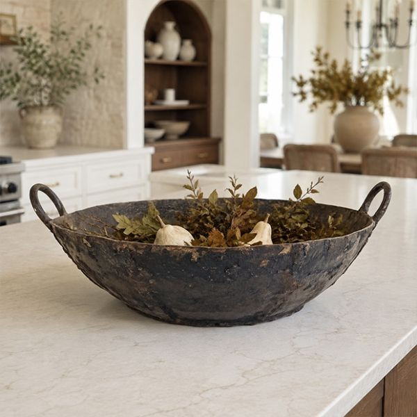 Handled Vintage Kadai Tub Pan | Antique Farm House