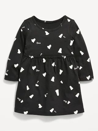 Long-Sleeve Printed Jersey-Knit Dress for Baby | Old Navy (US)