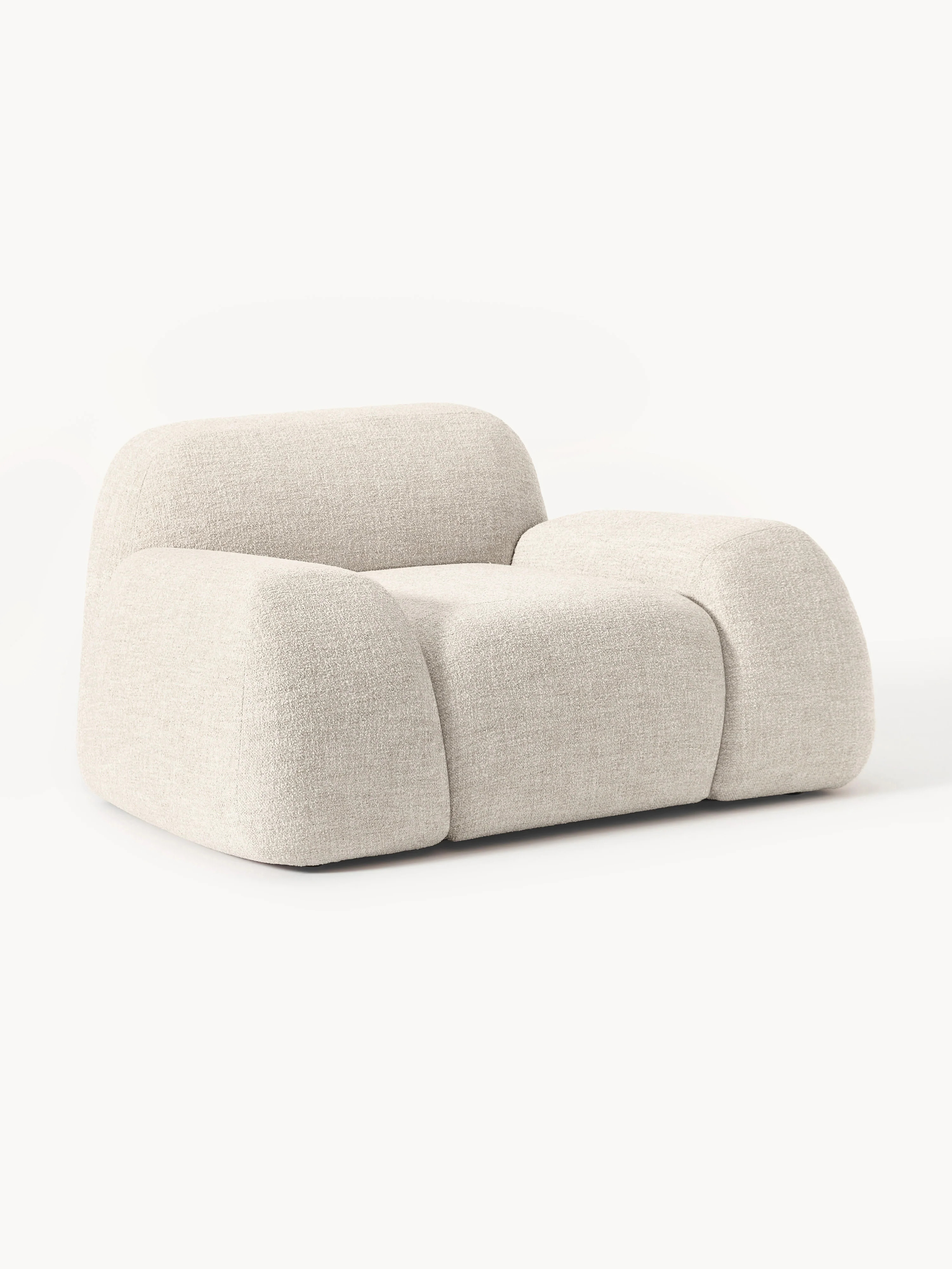 Bouclé Lounge Chair Wolke | Westwing UK