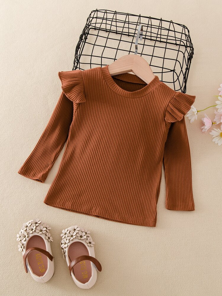 Toddler Girls Ruffle Trim Tee | SHEIN