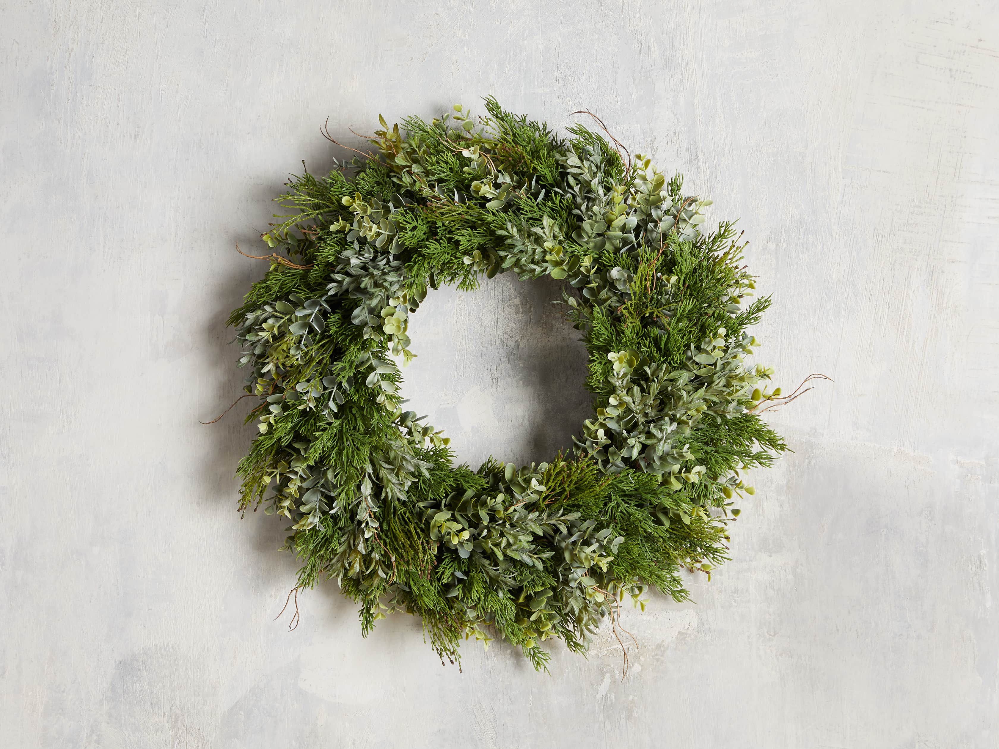 Faux Mixed Greenery Wreath | Arhaus