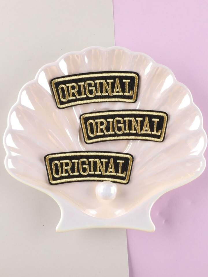 3pcs Letter Embroidered Iron-on Patch | SHEIN
