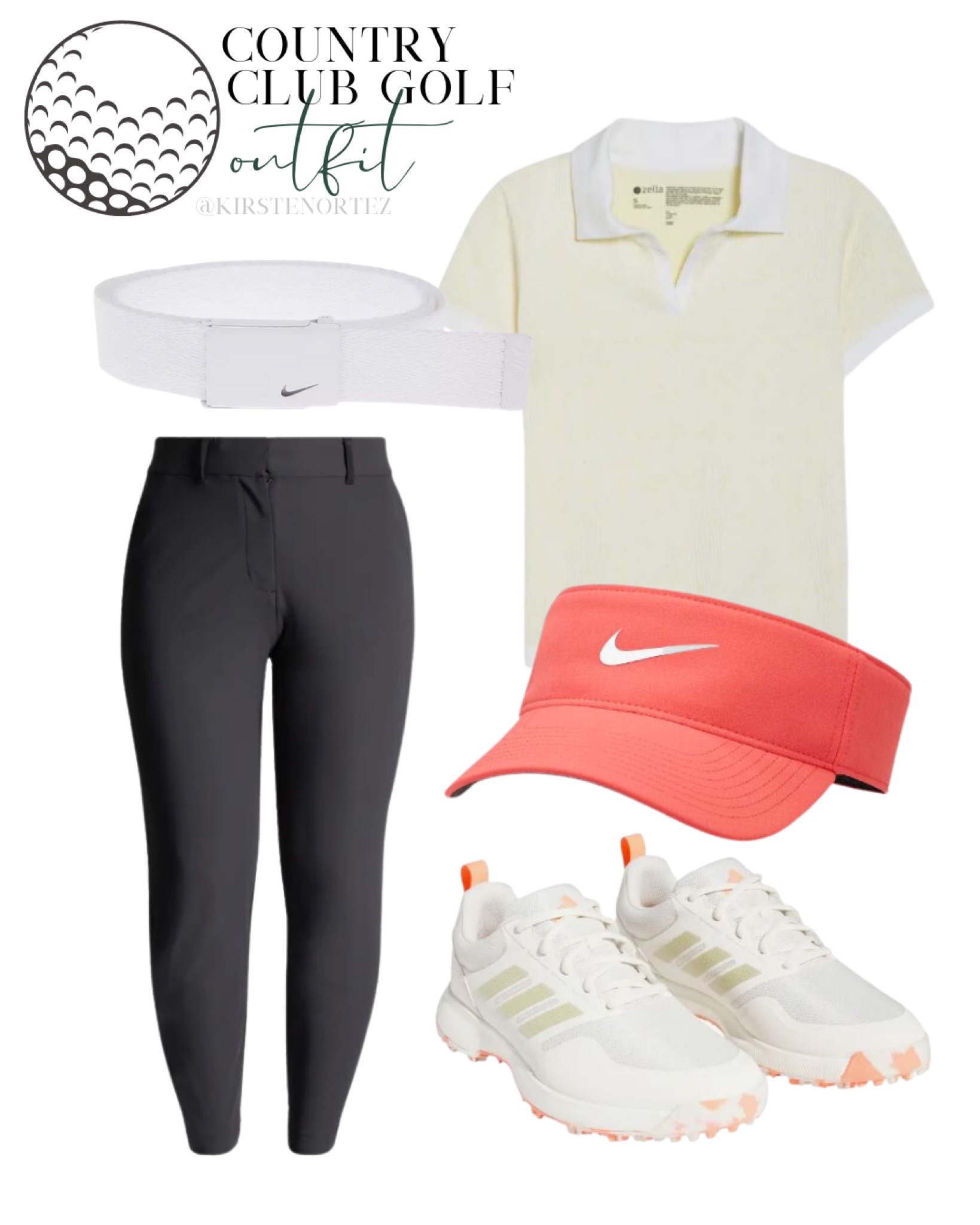 A cute country club appropriate golf outfit!

Golf outfit, summer golf, women’s golf outfit, golf polo, golf pants, golf visor, golf shoes, golf girl

#LTKunder100 #LTKFitness #LTKstyletip