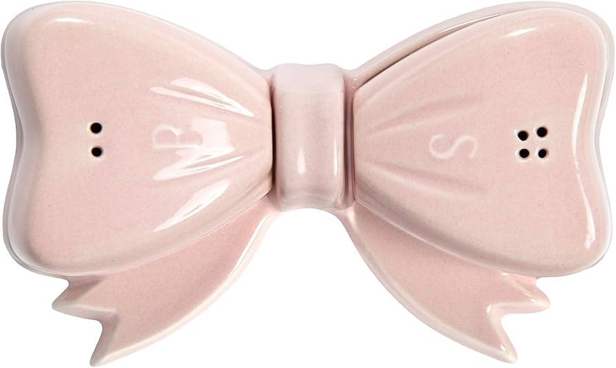 Paris Hilton 3-Piece Bow Shaped Salt and Pepper Shaker Set, Iconic Ceramic Stoneware With Matchin... | Amazon (US)