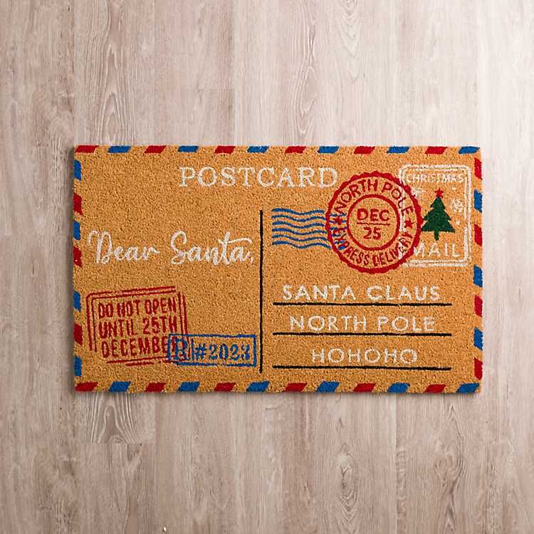 New! Postcard to Santa Coir Doormat | Kirkland's Home