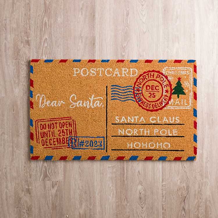 New! Letters to Santa Coir Doormat | Kirkland's Home