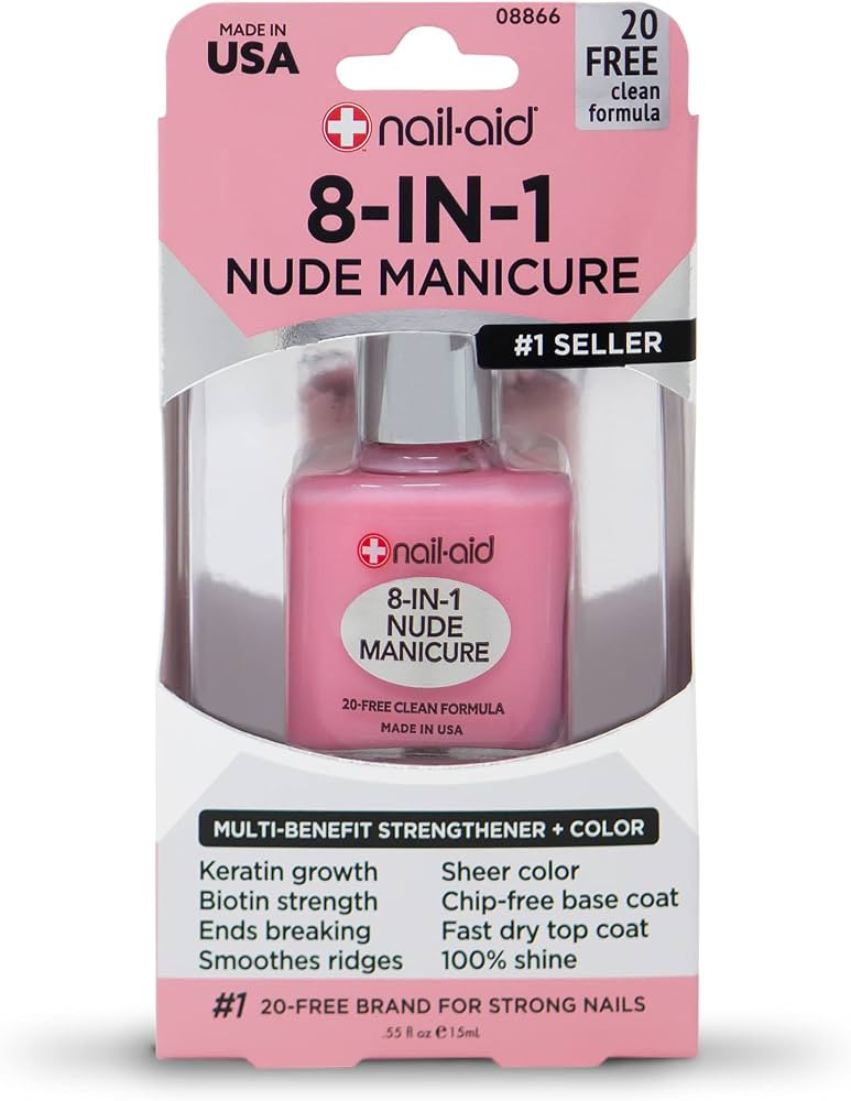 Nail-Aid 8-in-1 Nude Manicure, French Sheer, 0.55 Fluid Ounce | Amazon (US)