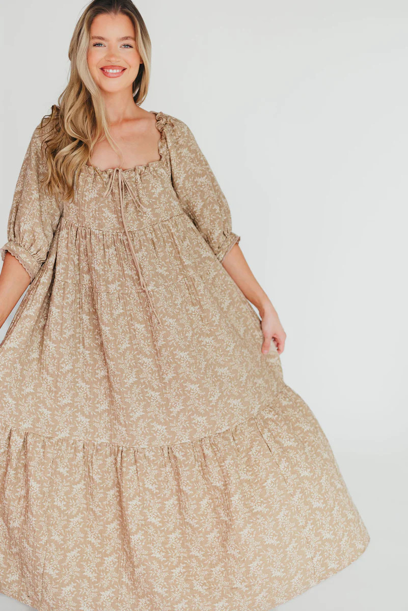 Cara 100% Cotton Maxi Dress in Mocha - Bump Friendly (XS-XL) | Worth Collective