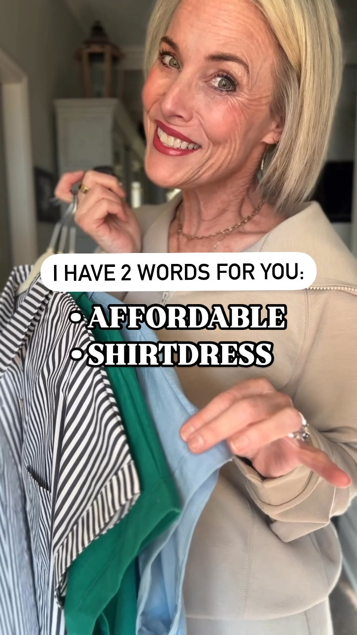 I have 2 words for you: Affordable Shirtdress. Let’s talk about this Amazon gem I’m wearing—a size medium in the light blue, green, and dark blue & white stripe combo—and it’s everything I hoped for and more! 🙌 

The details are what make this dress so good: the structured collar gives it a polished feel, the slightly cuffed cap sleeves add a cute touch, and the fully functioning buttons mean you can style it your way—buttoned up for extra coverage or unbuttoned to show off your favorite necklace. Oh, and can we talk about the two front pockets? Because who doesn’t love a pocket moment? 😍


There are so many colors and stripe combos to choose from, so there’s definitely something for everyone. Whether you dress it up with heels or keep it casual with sneakers, this shirtdress is a closet MVP!

Don’t wait—grab your favorite before it’s gone! 

#MidlifeStyle 
#AmazonFashion
#ClosetStaple
#affordablefashion
#outfitinspo
#laurenoggsgee
#over50style 
#lookalike
#shopltk
#ltkover50
#ltkover40
#lookforless
#getyourcolonoscopy


#LTKWatchNow #LTKFindsUnder50 #LTKOver40