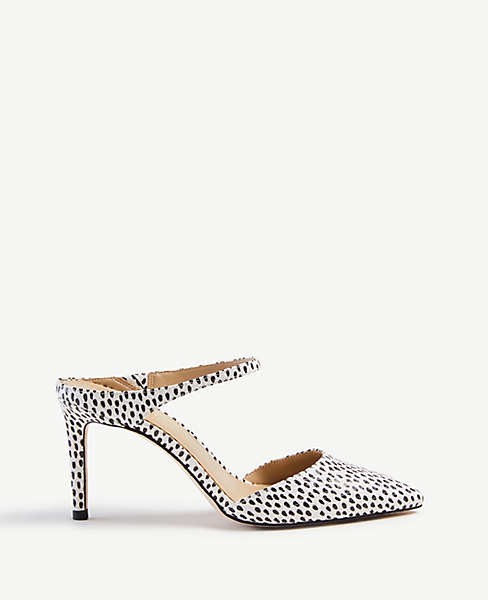 Jodie Snakeskin Print Leather Mule Pumps | Ann Taylor | Ann Taylor (US)