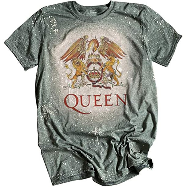 Anbech Queen Tshirts Graphic Tee Women Queen Band Tee Shirt Short Sleeve Tops - Walmart.com | Walmart (US)