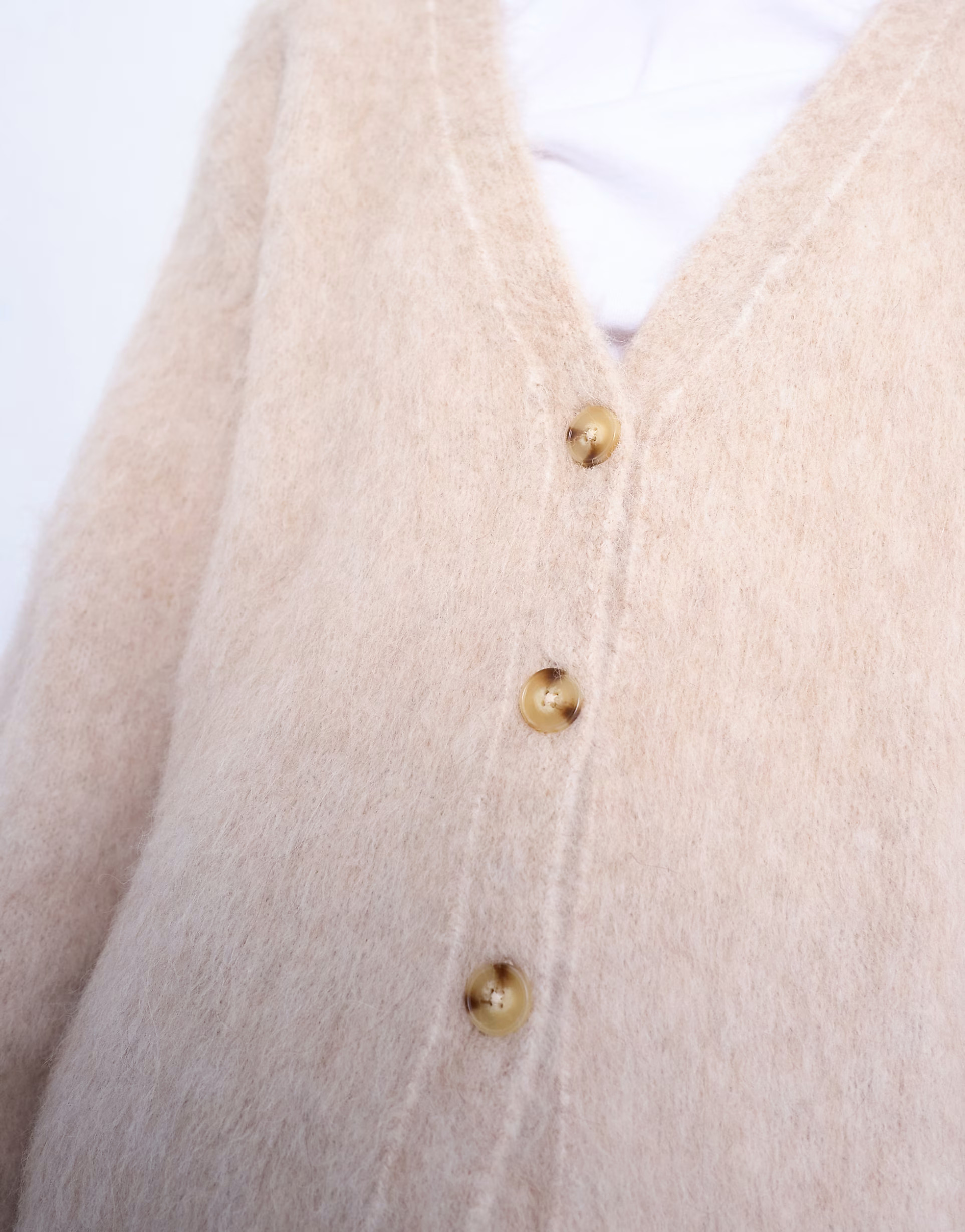 Topshop - Gebreid premium vest van alpacawol in beige | ASOS (Global)