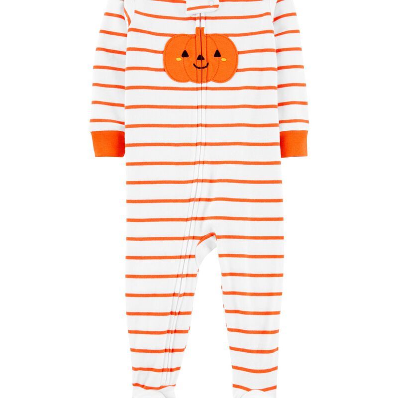 1-Piece Pumpkin 100% Snug Fit Cotton Footie PJs | Carter's