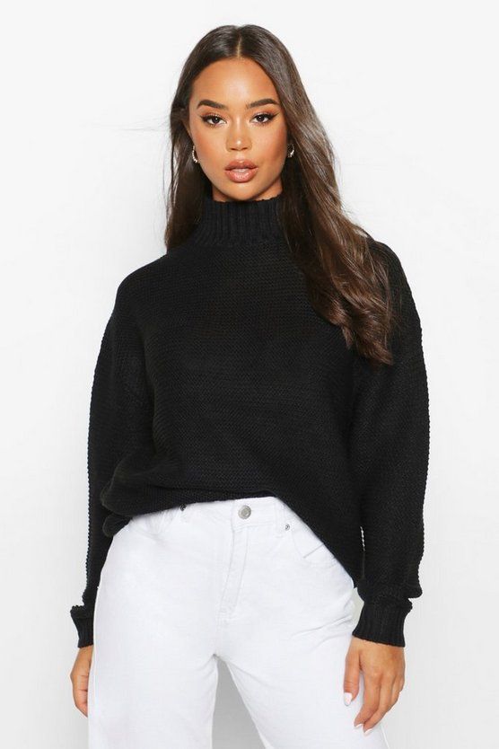 High Neck Oversized Jumper | Boohoo.com (US & CA)
