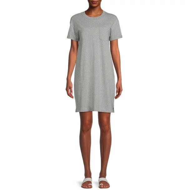 Time and Tru Women's T-Shirt Dress with Pocket - Walmart.com | Walmart (US)