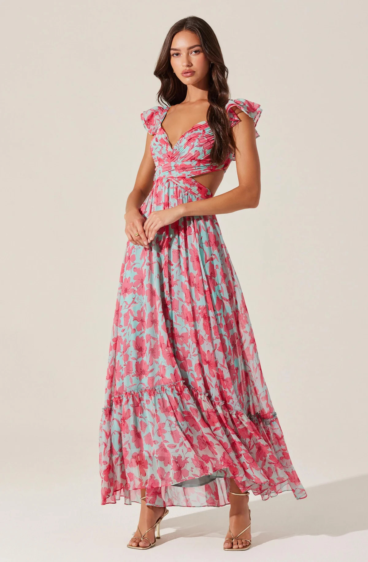 Primrose Floral Strappy Back Maxi Dress | ASTR The Label (US)