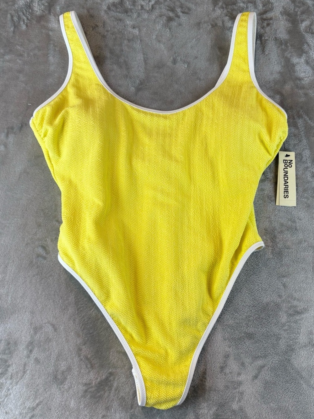 NWT Cheeky High Leg Lemonade Yellow Summer Scoop Neck One-Piece Swimsuit XXL | Poshmark