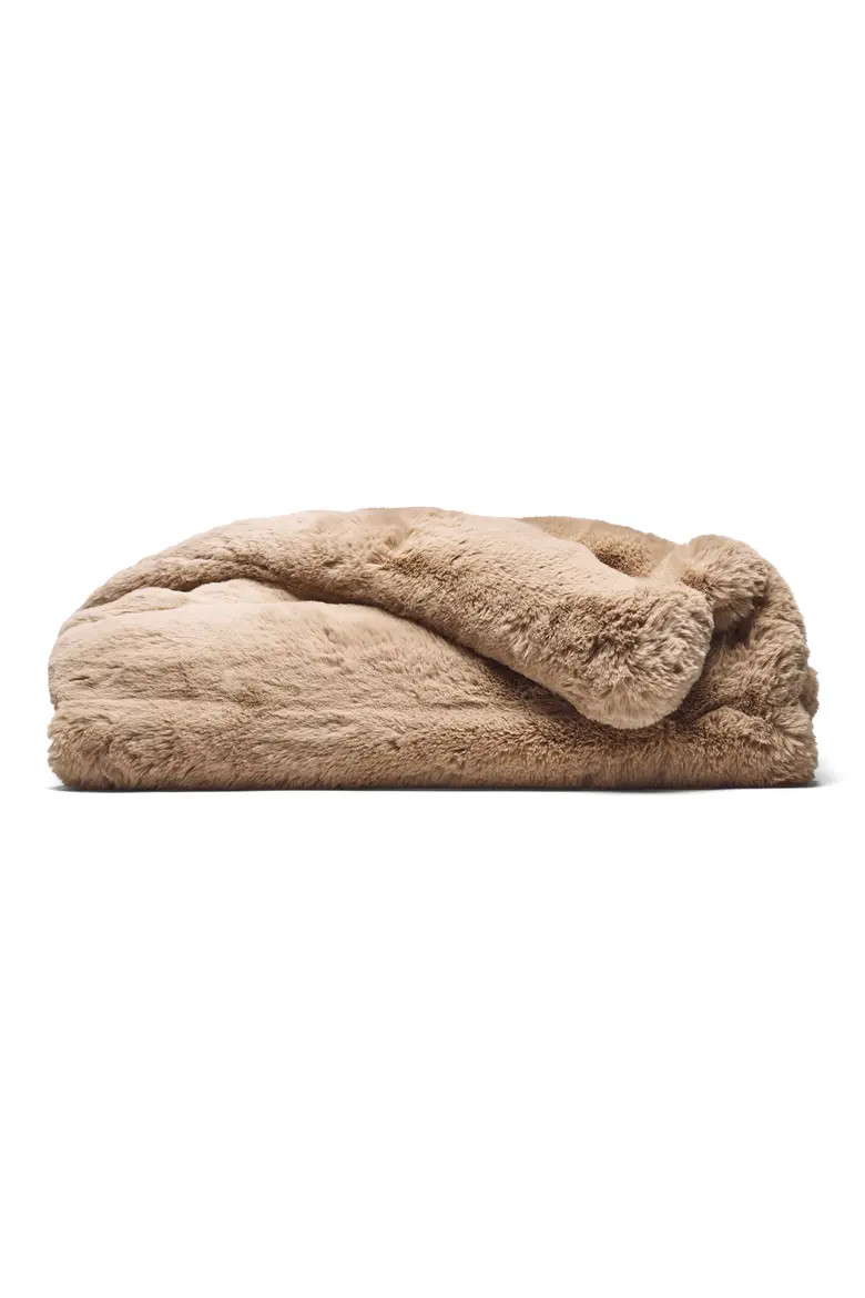 Channel Cuddle Faux Fur Throw Blanket | Nordstrom | Nordstrom