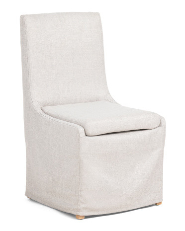 19x36 Slub Textured Slipcover Dining Chair | Polyester | Marshalls