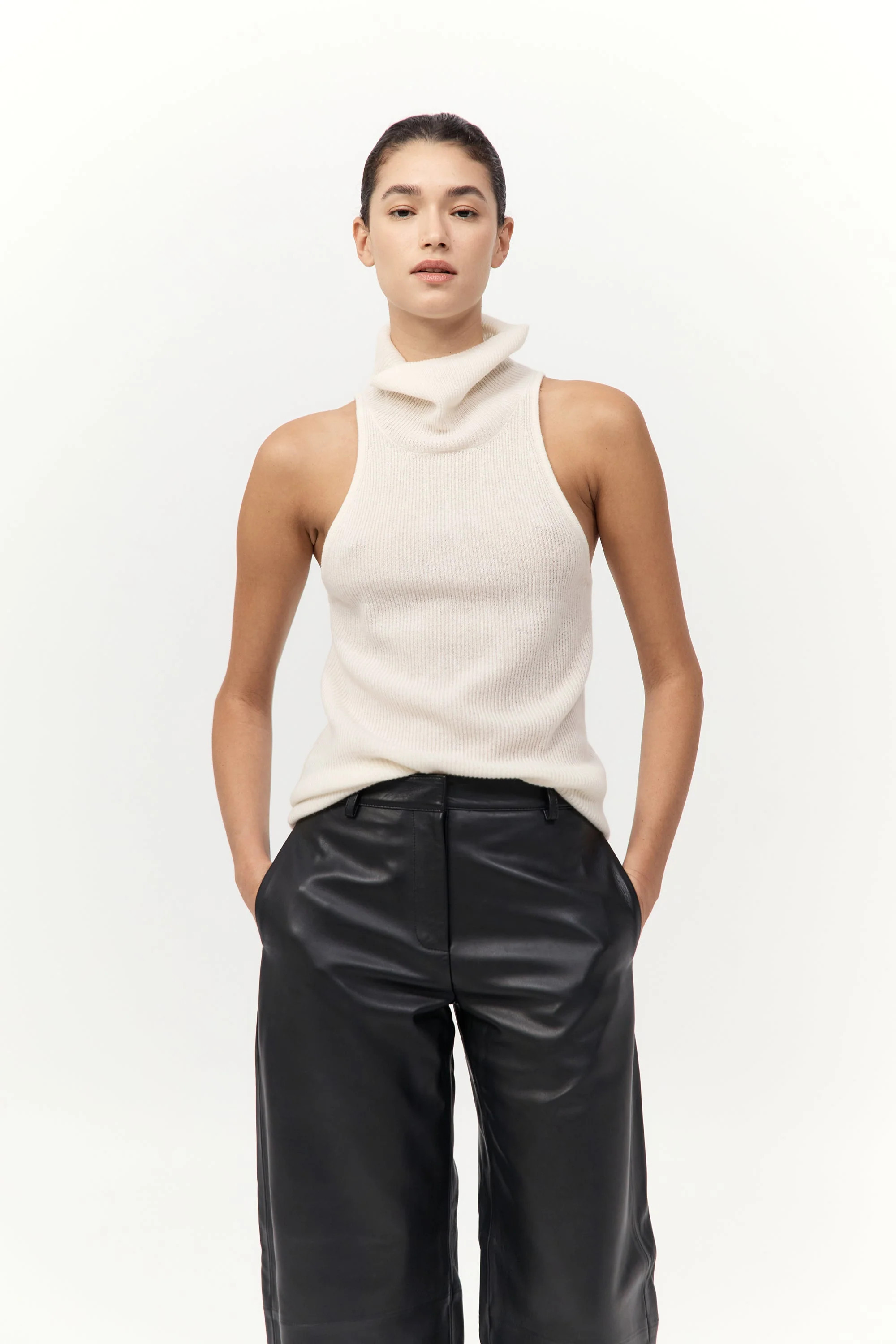 Cashmere Blend Top - Chalk | St. Agni (US, UK, EU)