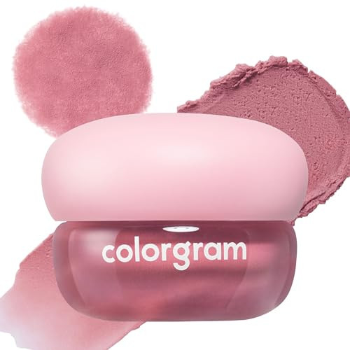 COLORGRAM NUDE BLUR JAM 01 PINK CASHEW NUT | Pudding Pot Lip & Cheek Tint with Whipped Mousse Texture | Velvet Matte Finish, Featherlight Blur Tint | Multi-Use Korean Makeup | Amazon (US)