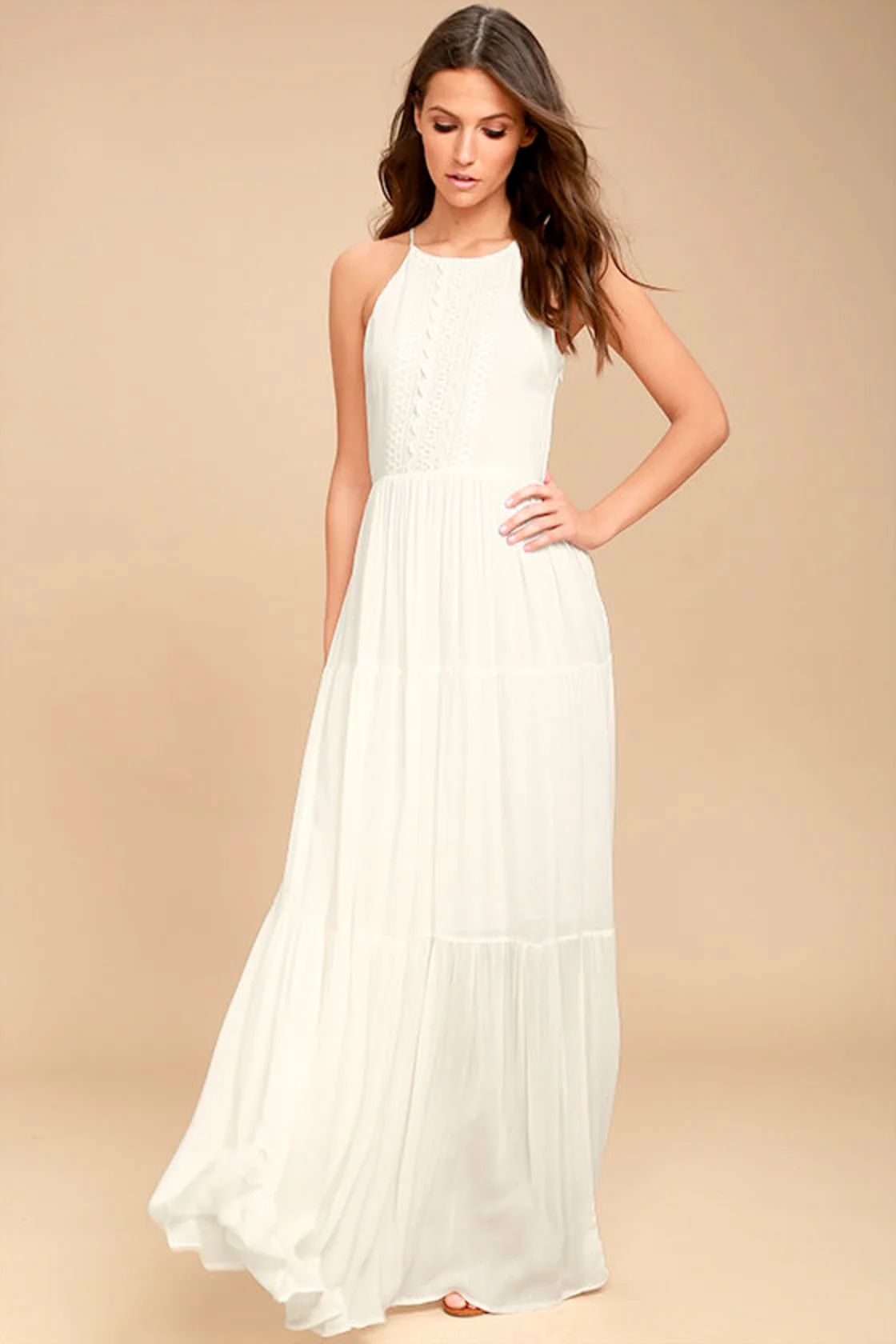 For Life White Embroidered Maxi Dress | Lulus