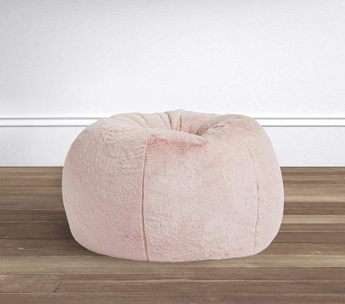 Blush Faux Fur Anywhere Beanbag™ | Pottery Barn Kids