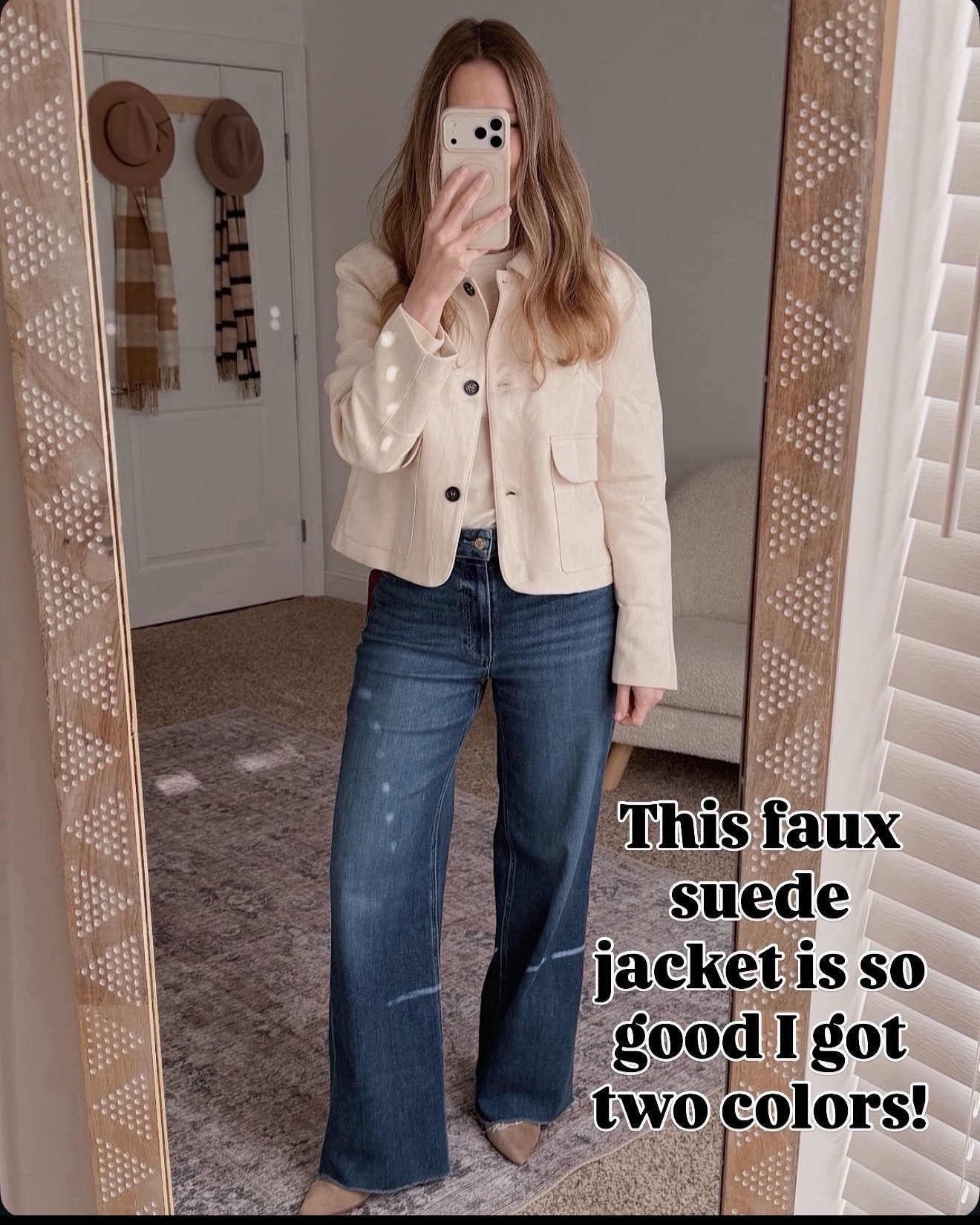 This faux suede jacket is so good I grabbed it in more than one color.

faux suede jacket, neutral jacket outfit, spring jackets women, casual outfit ideas, women over 40 style, affordable fashion finds, everyday layering piece, casual chic outfits, denim outfit ideas, capsule wardrobe, transitional outfits, budget friendly style

#LTKSeasonal #LTKmomlife #LTKOver40