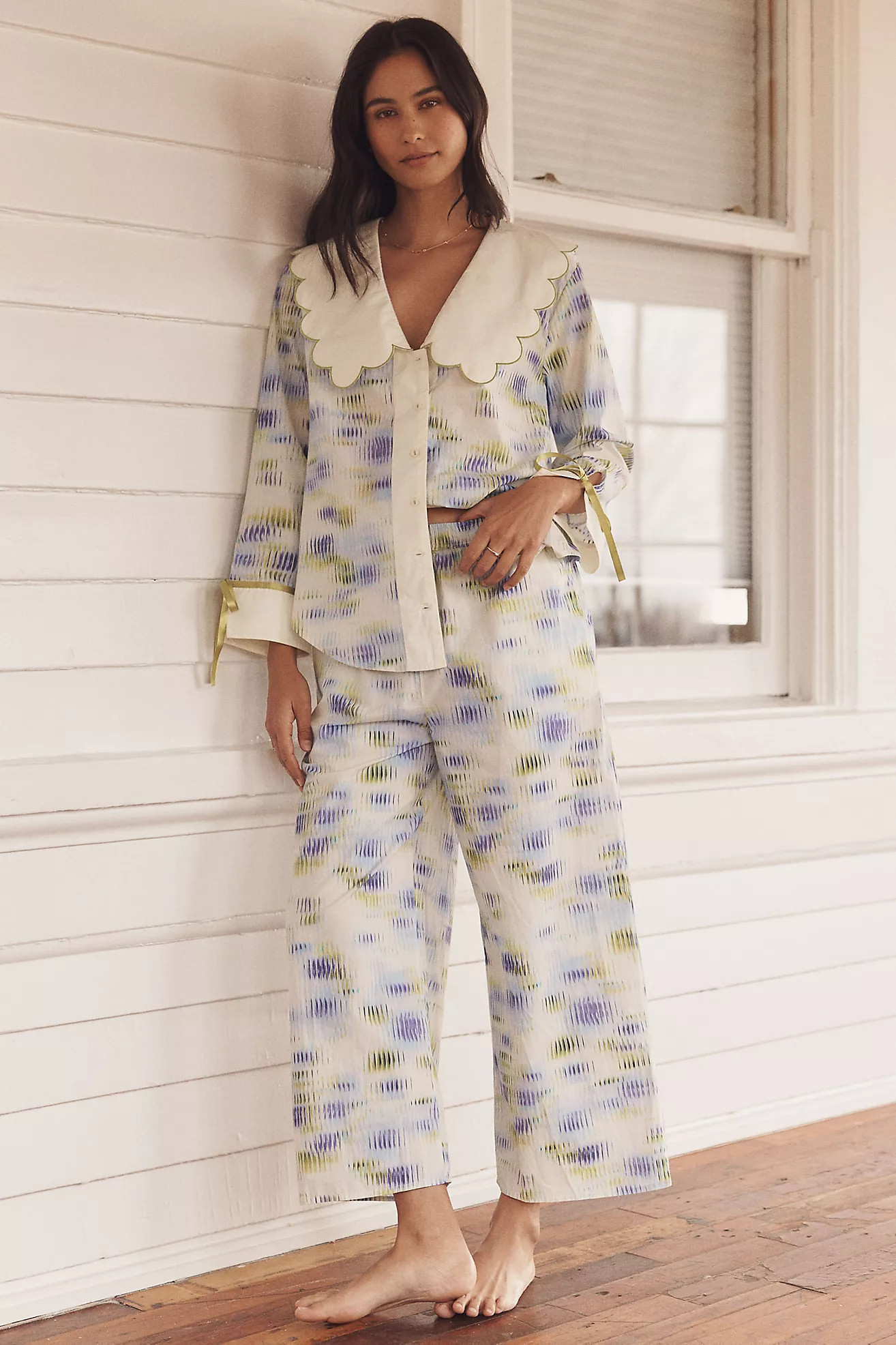 LyreBird Scallop Collar Pyjama Shirt | Anthropologie (UK)