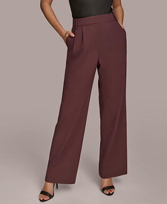 Women's Pleated Wide-Leg Pants | Macy's