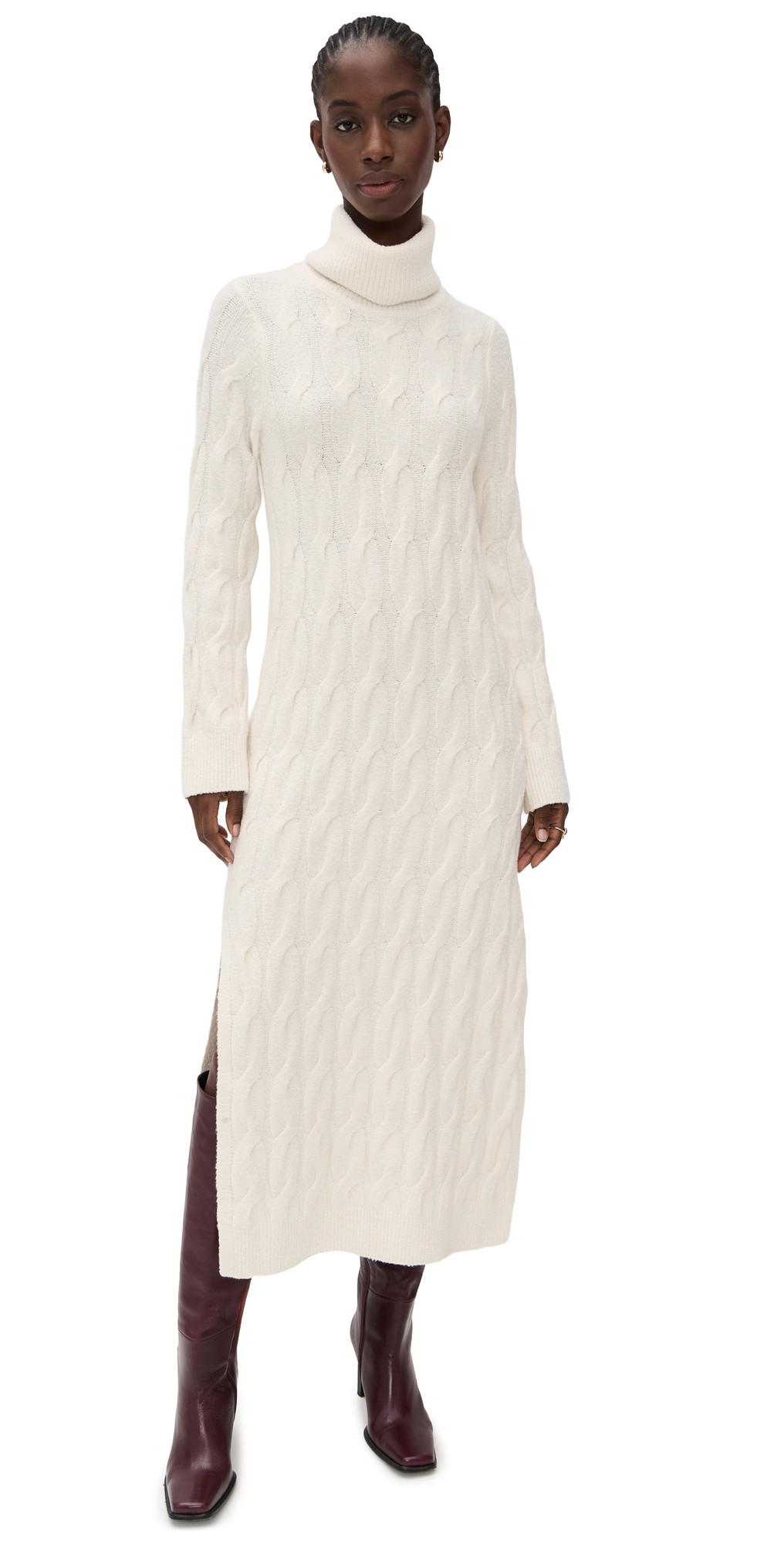 Splendid Splendid x Cellajaneblog Cable Sweater Dress Snow XS | Shopbop