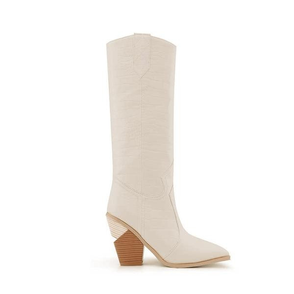 GESA Sculptured Heel Western Cowboy Knee High Boots | Lani the Label