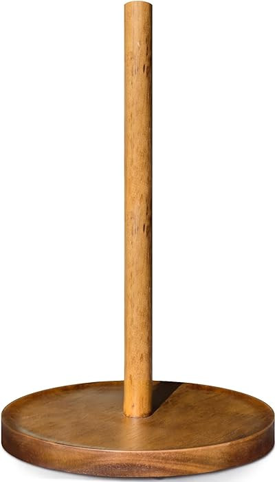 NESAPTO Paper Towel Holder Countertop, Wooden Standing Paper Towel Roll Stand for Rustic Farmhous... | Amazon (US)