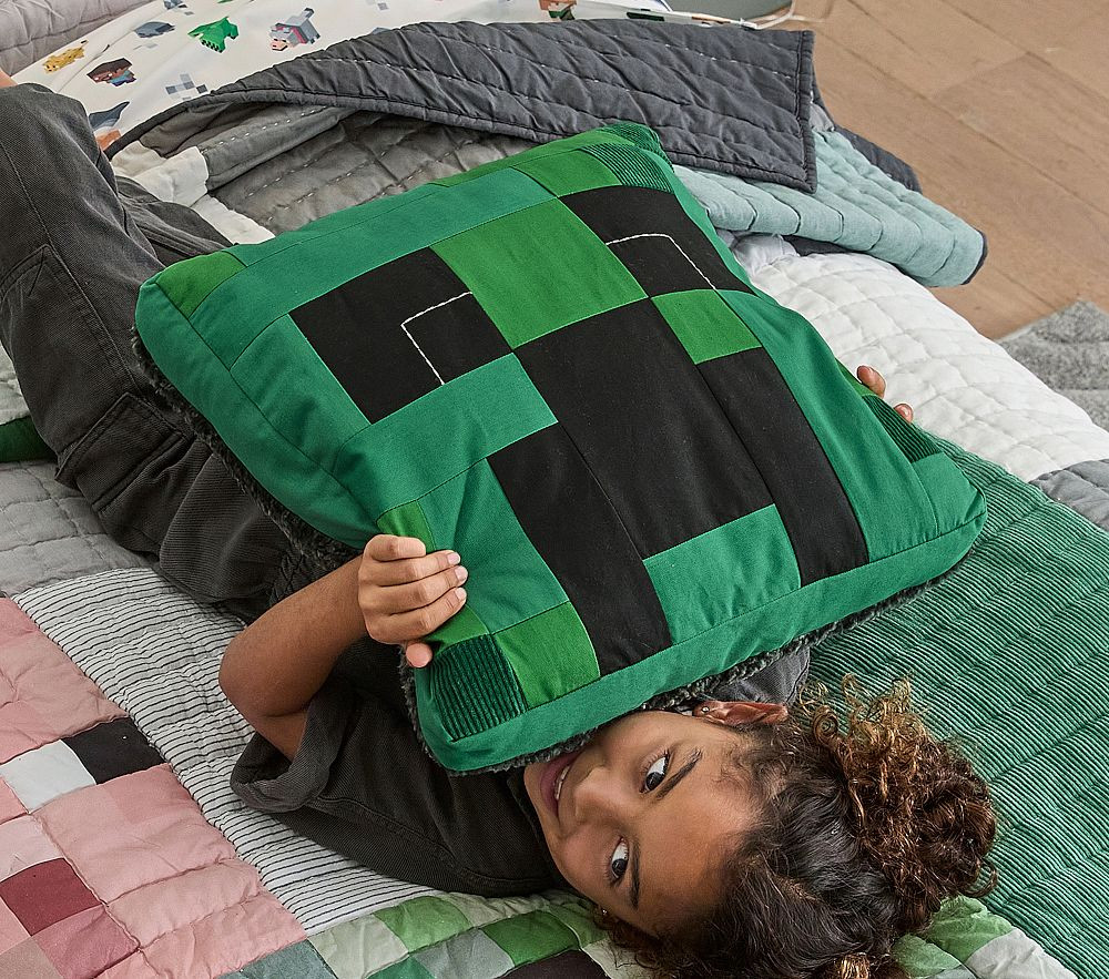 Minecraft™ Creeper Pillow | Pottery Barn Kids