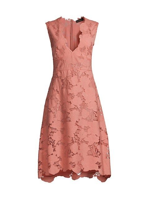 Floral Lace V-Neck Dress | Saks Fifth Avenue