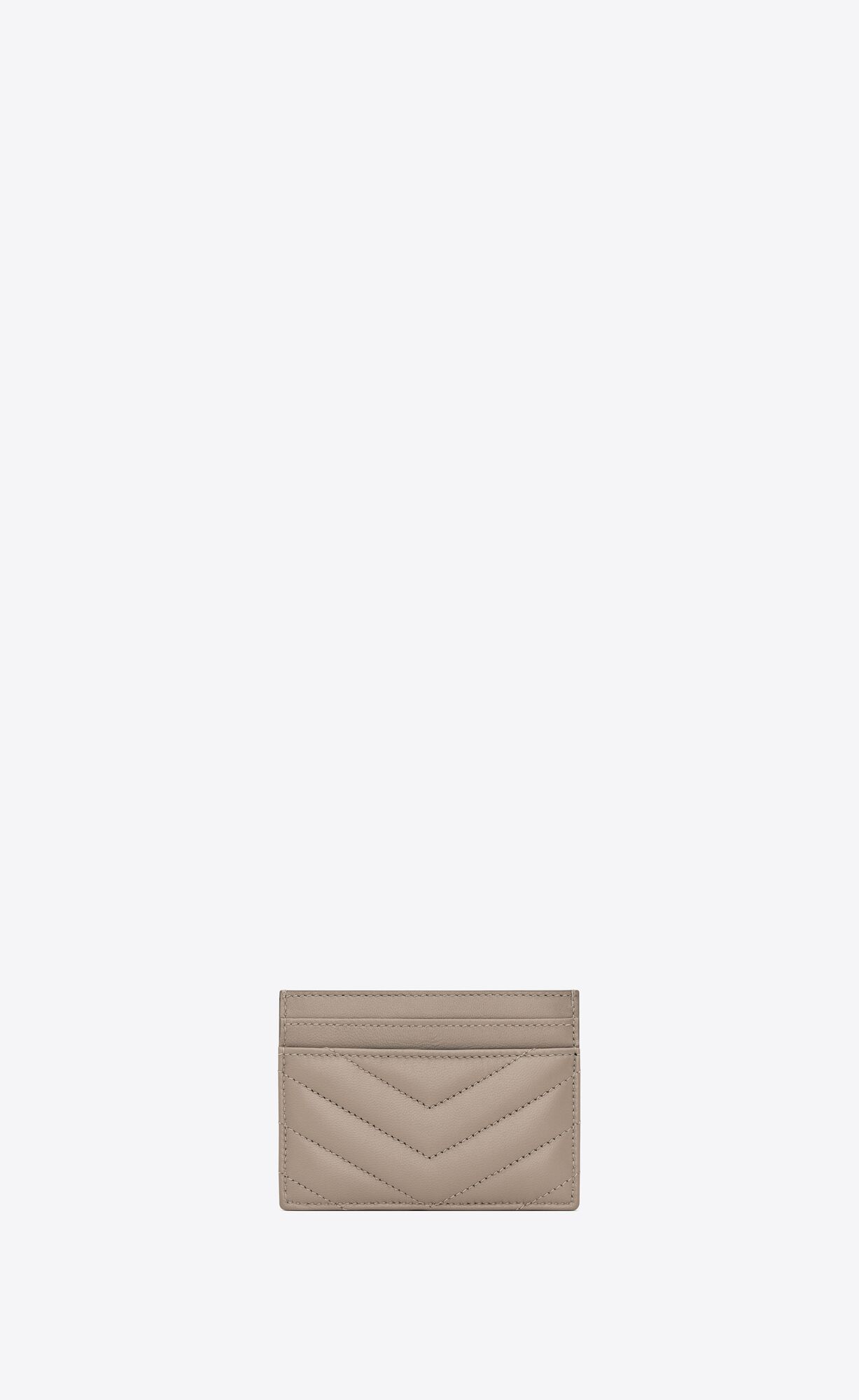 card holder in soft nappa leather, decorated with the CASSANDRE and chevron-quilted topstitching. | Saint Laurent Inc. (Global)