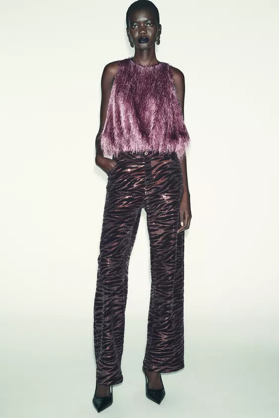 FRINGED BALLOON TOP | Zara US