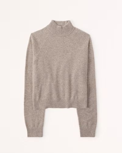 Women's Cashmere Wedge Mockneck Sweater | Women's Tops | Abercrombie.com | Abercrombie & Fitch (US)