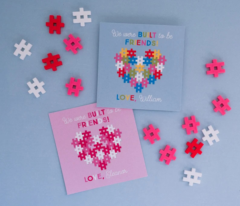 Built to Be Friends PERSONALIZED Valentine's 25 PRINTED - Etsy | Etsy (US)