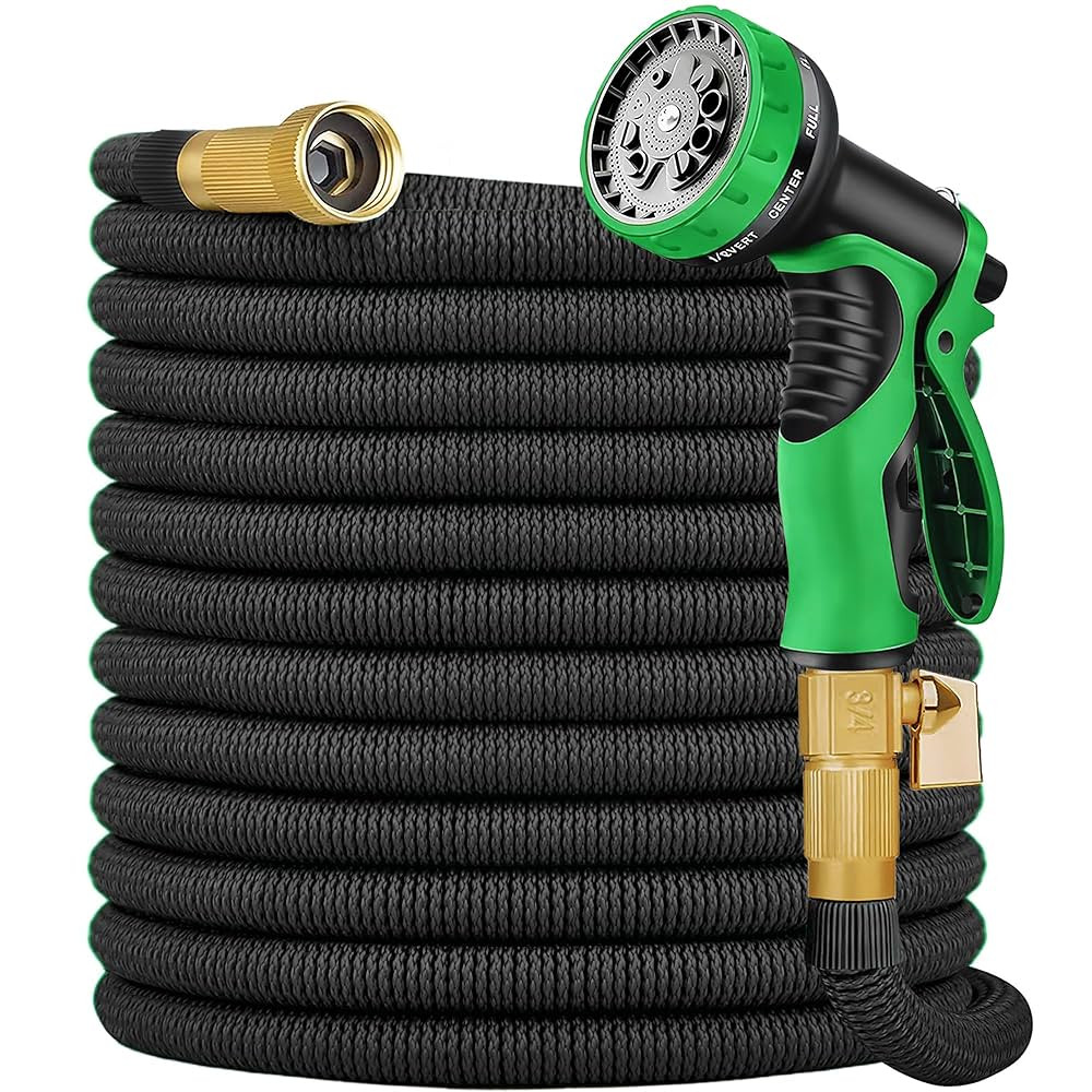 Expandable Garden Hose 100 ft Water Hose with 10 Function Spray Nozzle, Lightweight Flexible Hose... | Amazon (US)