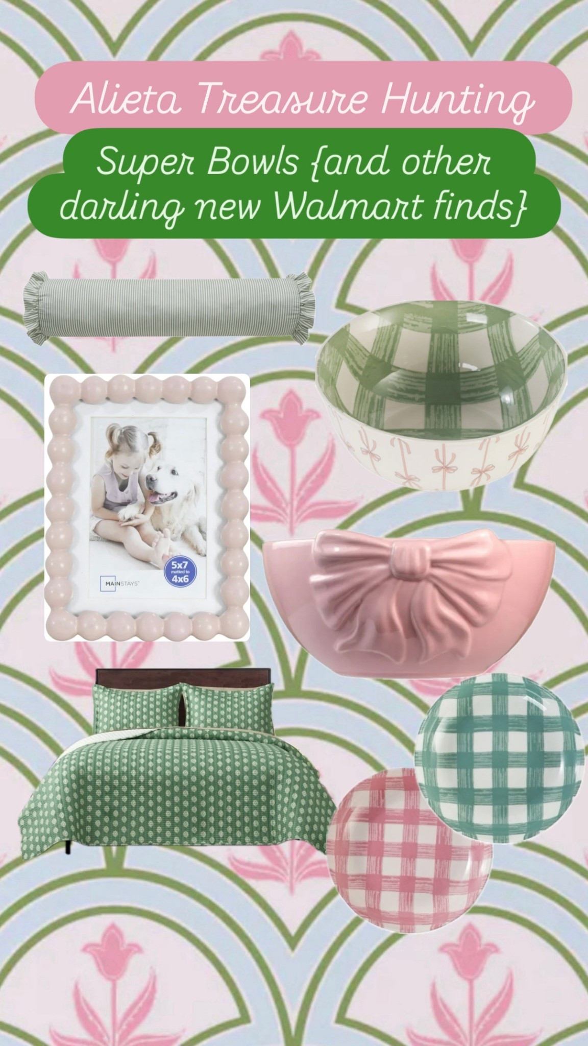 Pink and green and preppy cute! Loving this new spring drop from Walmart! 
🩷💚



#LTKSeasonal #LTKHome