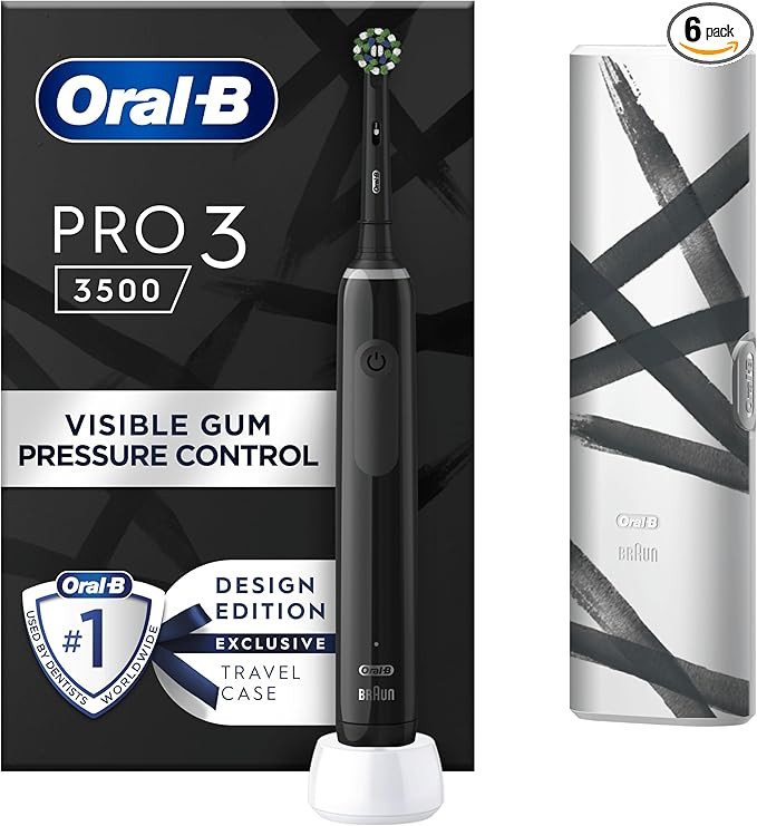 Oral-B Pro 3 Electric Toothbrushes Adults, 1 Toothbrush Head & Travel Case, 3 Modes with Teeth Wh... | Amazon (UK)