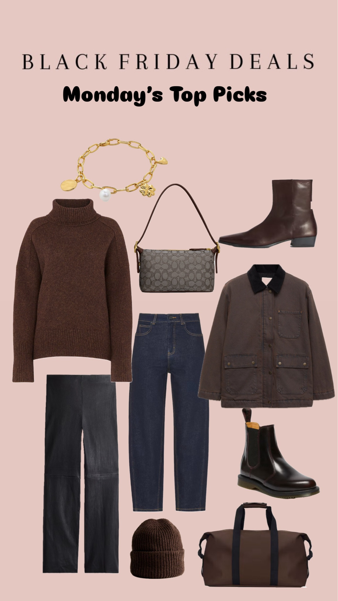 Mondays Top Black Friday Deals



H&m/Mango/ whistles
Leather trousers
Jeans
Ankle Boots coach handbagg

#LTKsale #LTKuk #LTKCyberWeek