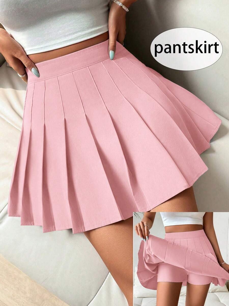 SHEIN PariChic Women's Pleated Skirt - Charming, Elegant And Fashionable | SHEIN