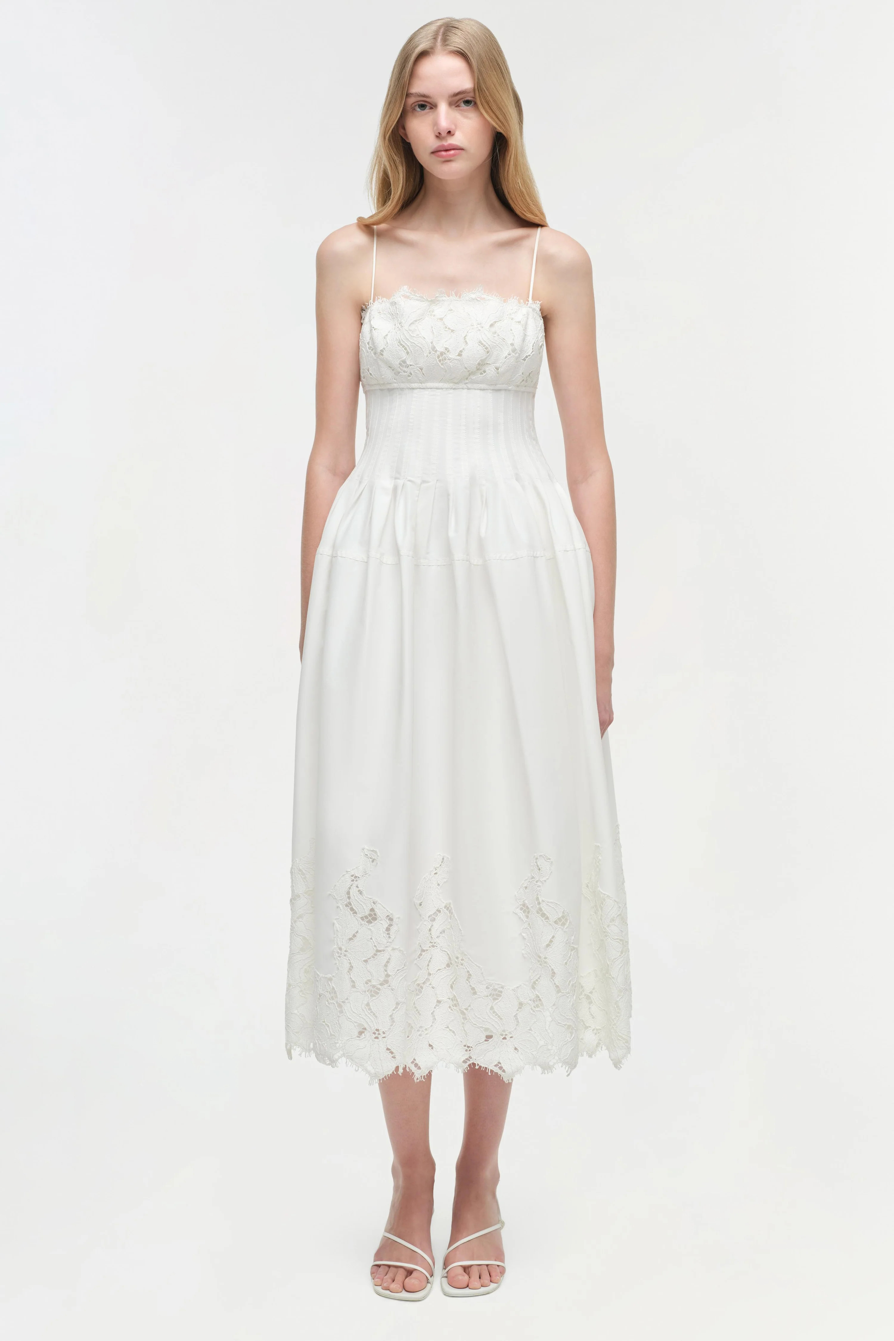 Lilianna Cotton Lace Midi Dress | Simkhai