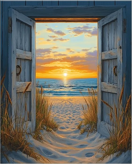 Number Artist Door To Sunset Paint by Numbers Kit for Adults Beginner \u2013 DIY Acrylic Painting... | Amazon (US)