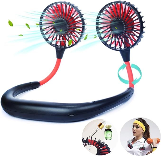 Neck Fan Portable Rechargable, USB Charging Hand Free Personal Fan,Headphone Design Wearable Neck... | Amazon (US)