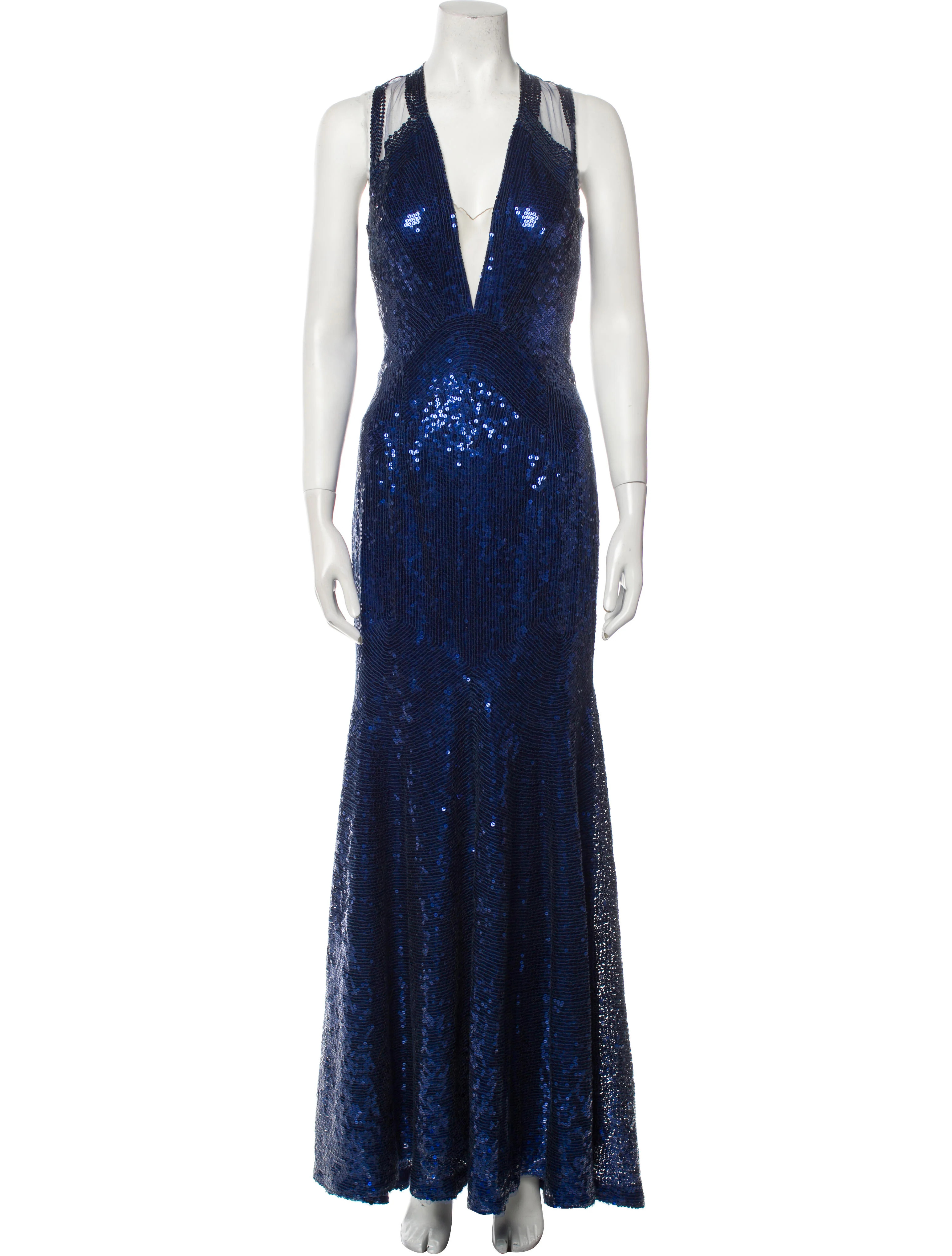 Plunge Neckline Long Dress | The RealReal